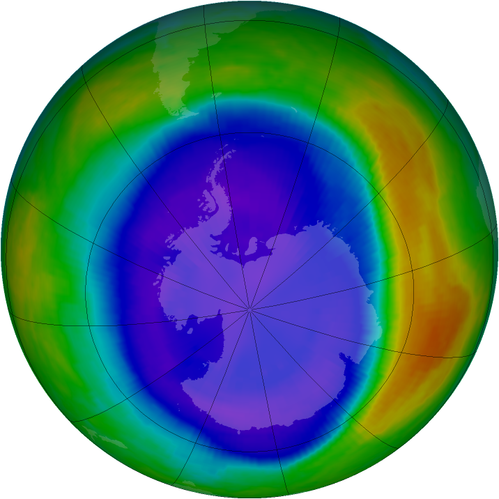 Antarctic ozone map for 08 September 2000